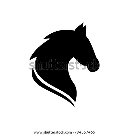 black horse head