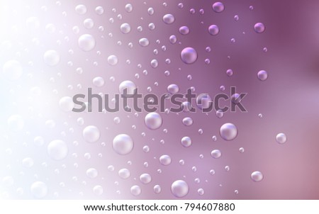 Light Purple vector background with dots. Modern abstract illustration with colorful water drops. The pattern can be used for beautiful websites.