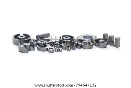 Ferrite is a magnetic material Royalty-Free Stock Photo #794647132