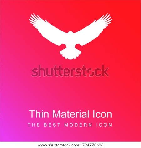 Eagle red and pink gradient material white icon minimal design