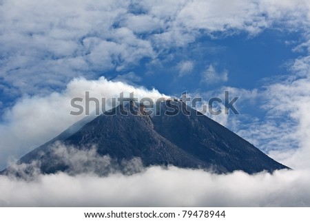 Merapi volcano on the Java island, Indonesia. Few month before eruption in October 2010.