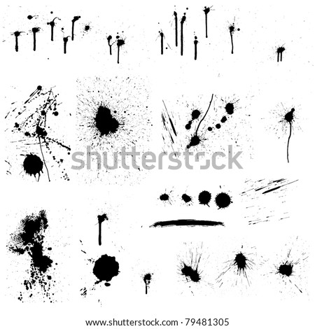 Abstract grunge vector background set  for design use.