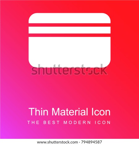 Credit card red and pink gradient material white icon minimal design