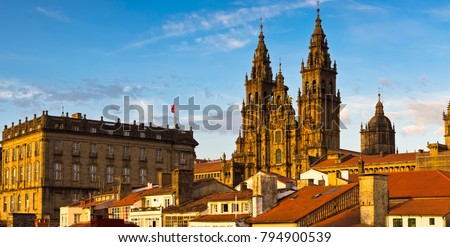 Santiago de Compostela Cathedral Galicia Spain Royalty-Free Stock Photo #794900539