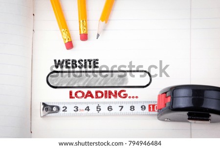 Website Design Content. Stationery and notebook, business background