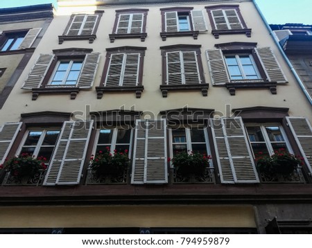 Traditional half timbered houses of Petite in Strasbourg - Alsace, France