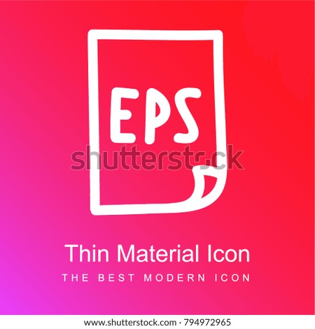 Eps vector file hand drawn symbol red and pink gradient material white icon minimal design