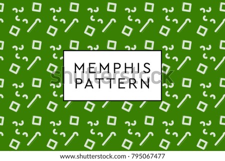 Memphis vector objects pattern. Various forms and dispositions.