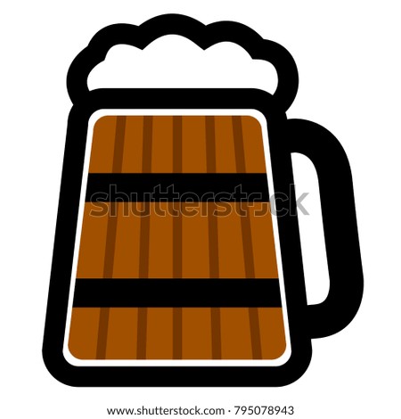 Beer icon isolated on white background, Vector illustration