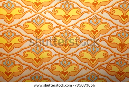 colorful pattern in oriental style, crimean tatar colorful ornament wall background