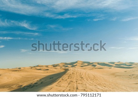 Dubai desert sand dunes