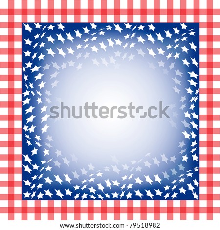 Raster version Illustration for the 4th of July Independence. Square background.