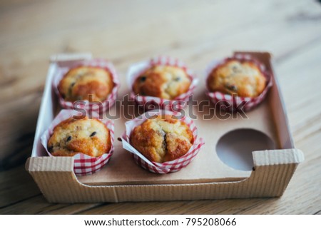 Homemade muffins with berries