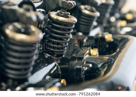 Photo of engine parts Royalty-Free Stock Photo #795262084