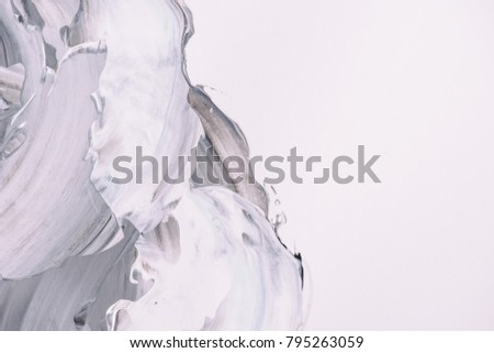 close-up view of decorative abstract grey painting background