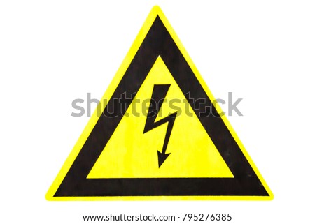 Danger sign isolated on white background