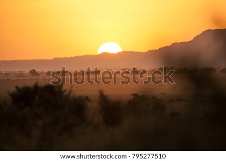Sunrise over the African Savanna