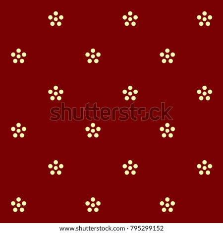 Simple geometric pattern. Vintage oriental golden ornament. Seamless floral background. Decorative medallion printing block. Home textile, wallpaper, phone case, fabric cloth, paper all over design.