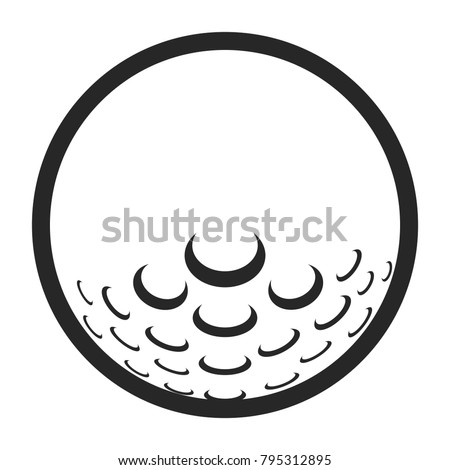 Golf ball icon on a white background, Vector illustration