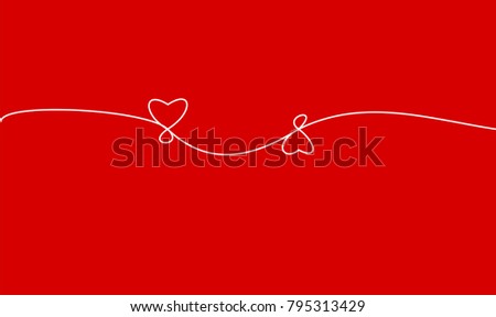 happy Valentines Day -Love forever-valentine heart thread design having two hearts knot on same rope