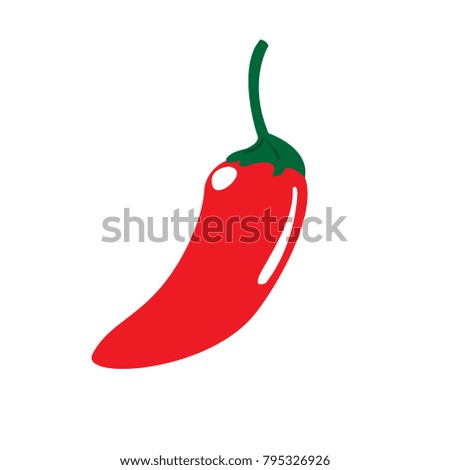 Pepper icon isolated on white background, Vector illustration