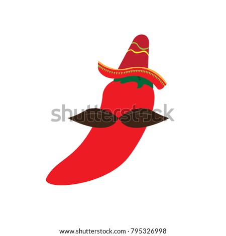 Pepper icon isolated on white background, Vector illustration