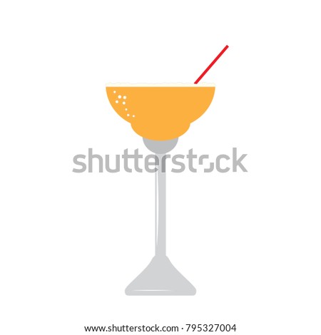 Isolated cocktail icon on a white background, Vector illustration