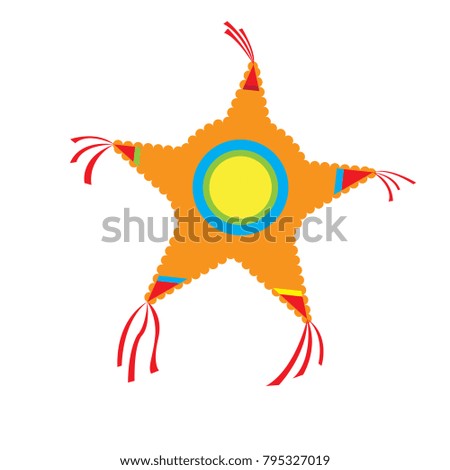 Isolated pinata icon on a white background, Vector illustration