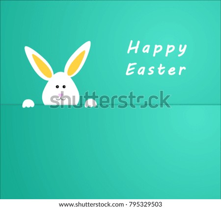 Happy Easter. Easter Bunny.  Vector illustration.
