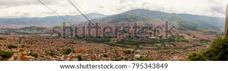 Panorama over Medellin, Colombia.