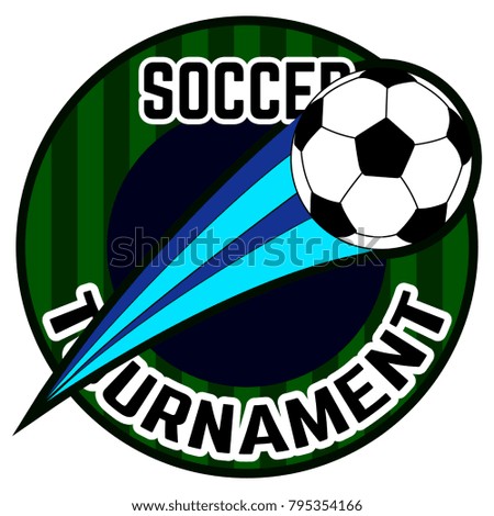 Soccer emblem on a white background, Vector illustration