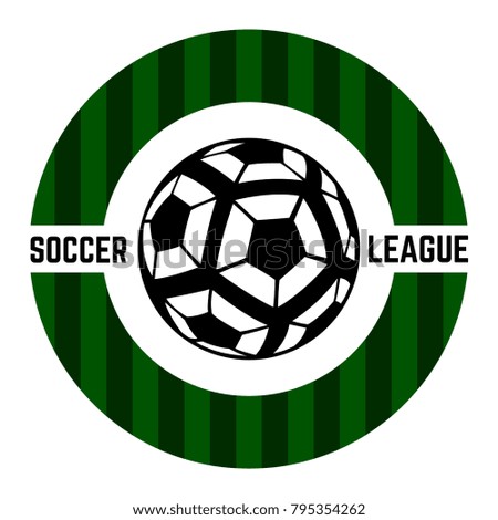 Soccer emblem on a white background, Vector illustration