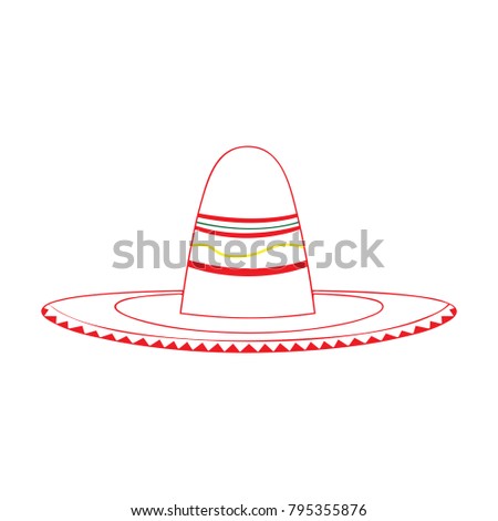 Mexican hat icon, Cinco de Mayo, Vector illustration