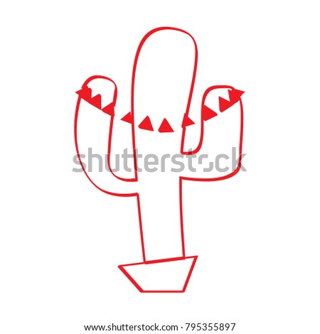 Cactus icon, Cinco de mayo, Vector illustration