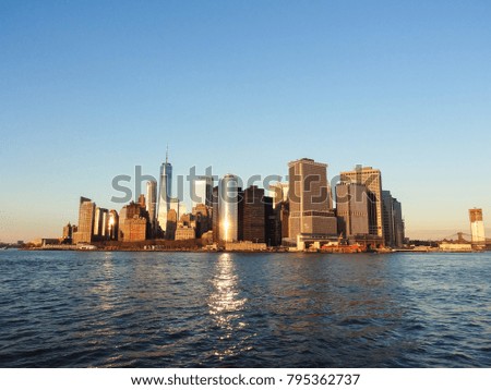 Manhattan Skyline at day from Hudson River