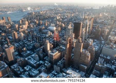 Air landscape in Manhattan