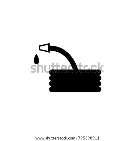 watering hose icon. Element of farming and garden icons. Premium quality graphic design icon. Signs, outline symbols collection icon for websites, web design, mobile app on white background