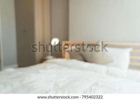 abstract blur and defocused bedroom  for background