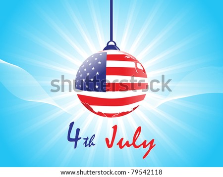 background with isolated hanging ball