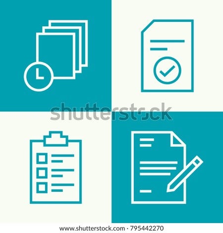 Checkmark and checkbox document vector sign
