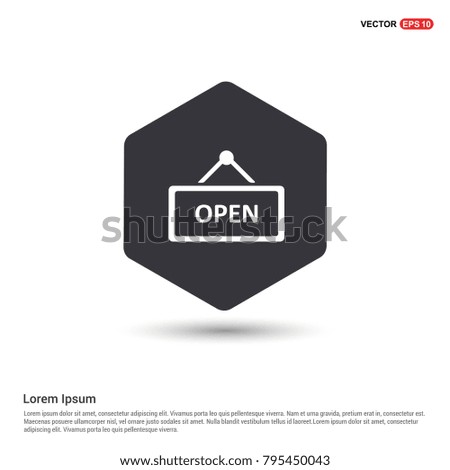open door sign icon White Background icon template