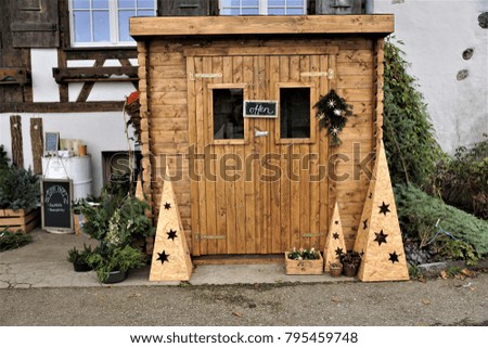 Wooden house open