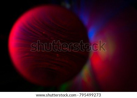 Fantasy space background with red planet in galaxy - Elements of this Image Furnished by NASA