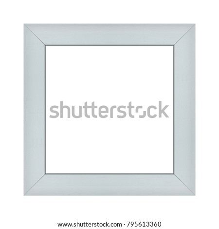 White wood frame or photo frame isolated on white background. Object with clipping path