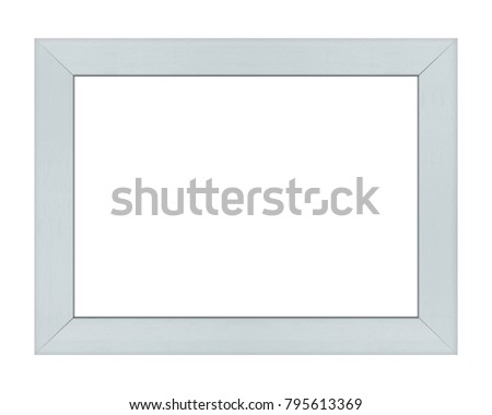 White wood frame or photo frame isolated on white background. Object with clipping path