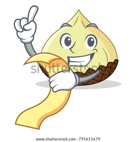 With menu snake fruit mascot cartoon