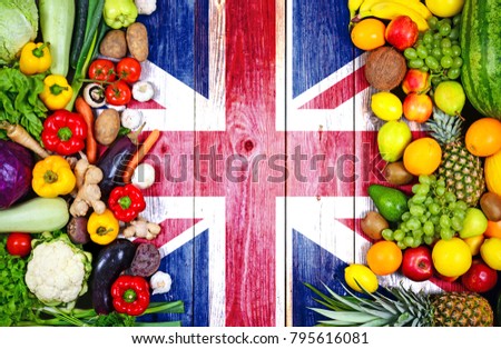 Fresh fruits and vegetables from United Kingdom
