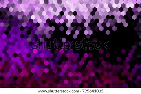 Dark Purple vector pattern. Hexagonal template. Geometric sample. Repeating hexagon shapes. Brand-New texture for your design. Pattern can be used for background