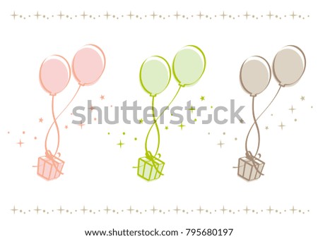 Balloons and gift