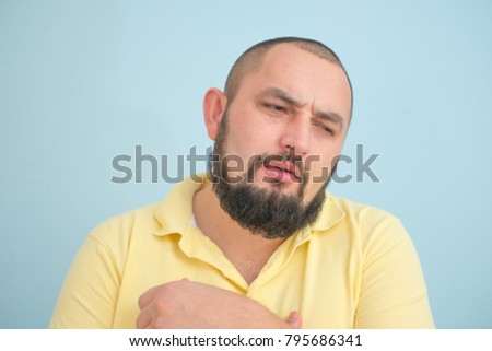 bearded man wants to sleep